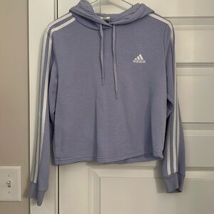Adidas Cropped Purple Hoodie